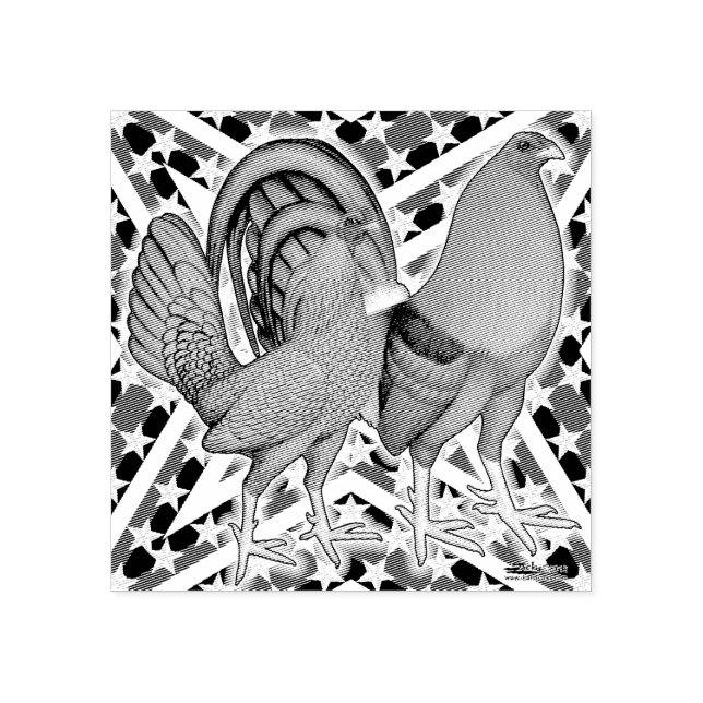 Stars and Stripes Gamefowl Gummistempel (Prägung)