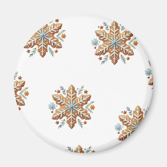 Stars Biscus Christmas Magnet (Vorne)