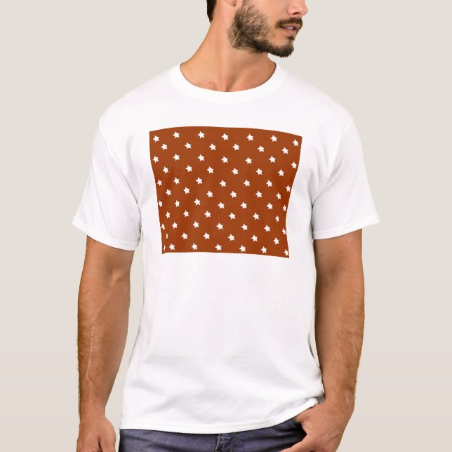 Stars Brown White The MUSEUM Zazzle Geschenke T-Shirt (Vorderseite)