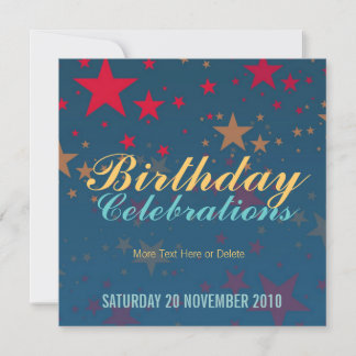 Stars Celebrations Party Geburtstagseinladung Einladung