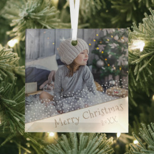 Stars Christmas Family Keepsake Foto Ornament Aus Glas