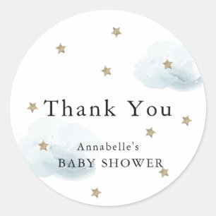 Stars & Clouds Babydusche Vielen Dank Sticker