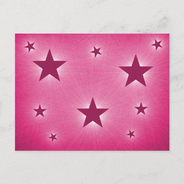 Stars dans le ciel de nuit carte postale, Magenta (Devant)