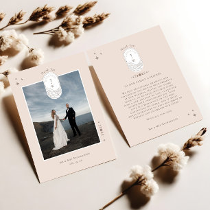 Stars de lune céleste Monogramme Boho Merci Photo