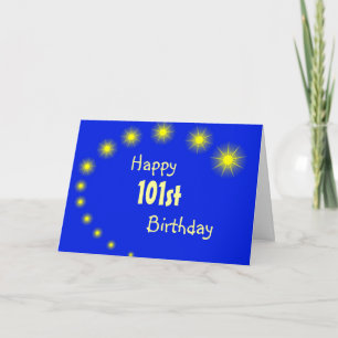 Stars Design Personalised 101st Birthday Card Karte