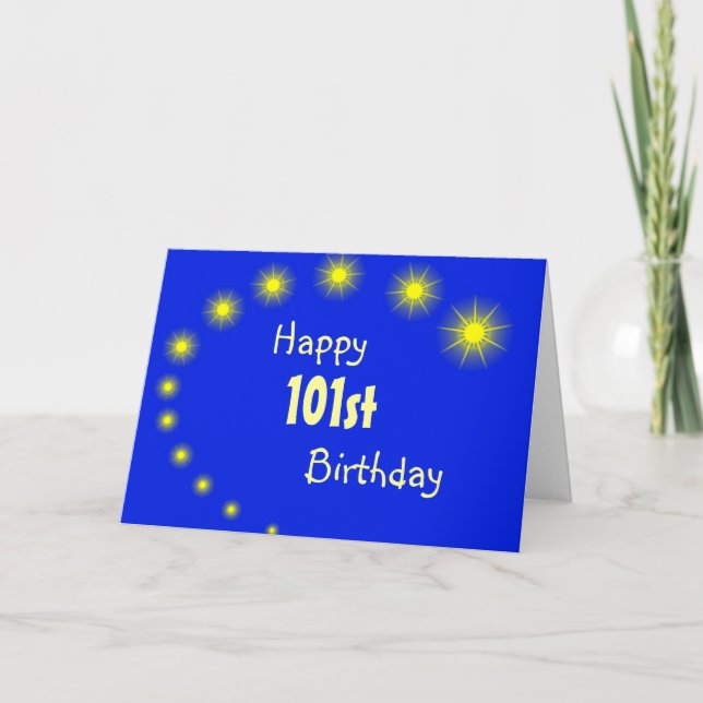 Stars Design Personalised 101st Birthday Card Karte (Vorderseite)