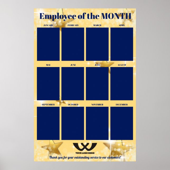 stars employee of the month photo display poster (Vorne)