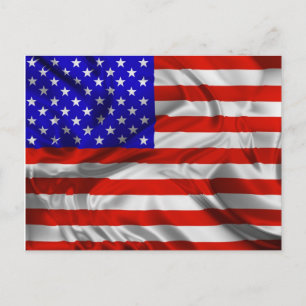 Stars et rayures Usa Silk Flag carte postale