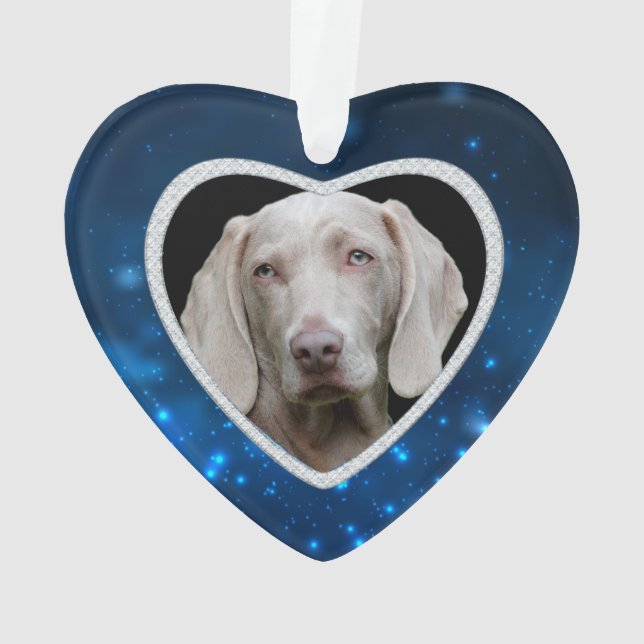 Stars Forever Faux Diamond Frame Pet Memorial (dos)