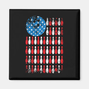 Stars Funny Bowling Team Bowler Sports Player Magnet