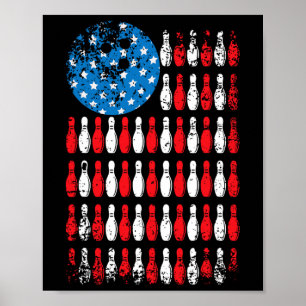 Stars Funny Bowling Team Bowler Sports Player Poster