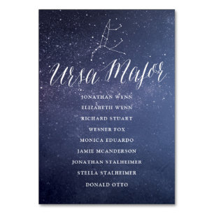 Stars Galaxy Hochzeitskarte Ursa Major Tischnummer
