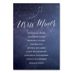 Stars Galaxy Hochzeitskarte Ursa Mini Tischnummer