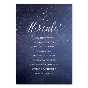 Stars Galaxy Hochzeitskartentaktkartenherkules Tischnummer