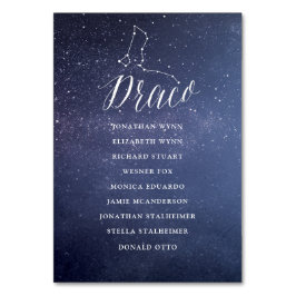 Stars Galaxy Mariage carte de siège Draco