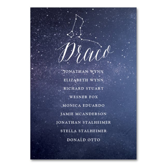 Stars Galaxy Mariage carte de siège Draco (Par défaut)