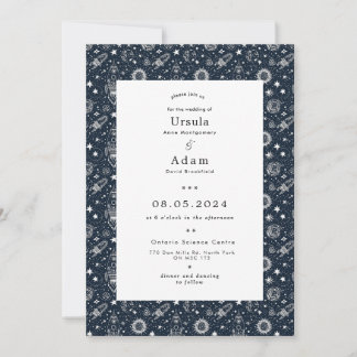 Stars Galaxy Space Science Custom Foto Wedding Einladung