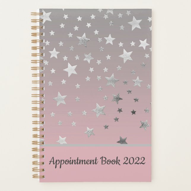 Stars Gris Rose Ombre Design Chic Moderne (Devant)