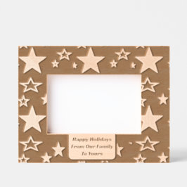 Stars Happy Holidays Gravur Geätzte Rahmen