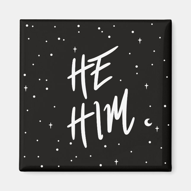 Stars He/Him Pronouns Magnet (Vorne)