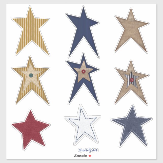 Stars im Primärstil sehen so Niedlich aus Aufkleber (Blatt)