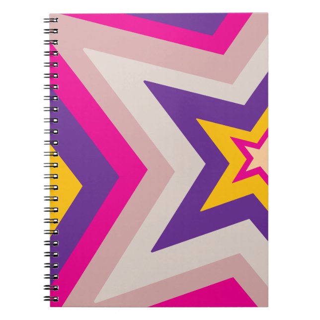 Stars in colourful formation Spiral Photo Notebook Notizblock (Vorderseite)