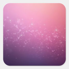 Stars In Pink Space Quadratischer Aufkleber