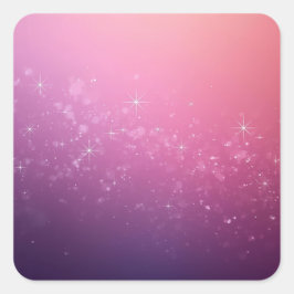 Stars In Pink Space Quadratischer Aufkleber
