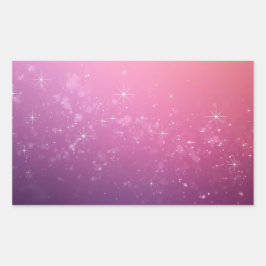 Stars In Pink Space Rechteckiger Aufkleber