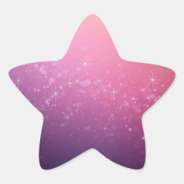 Stars In Pink Space Stern-Aufkleber