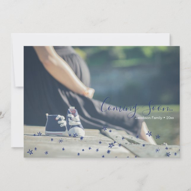 Stars kommen bald Baby Announcement Foto Card Ankündigung (Vorderseite)