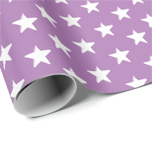 Stars Lavender lila und weiße Muster moderne Gesc Geschenkpapier