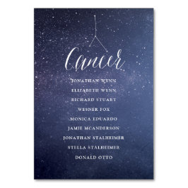 Stars Mariage céleste Sièges Carte Carte Cancer