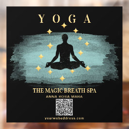 ** Stars Mindfulness Reiki Yoga Man Meditation Fensteraufkleber