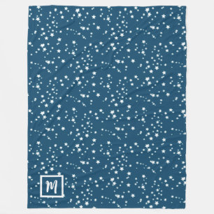 Stars Monogramm Fleecedecke