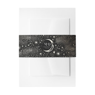 Stars Moon Celestial Mystical Wedding Einladungsbanderole