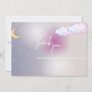 Stars Moon et Cartes de remerciements de nuages