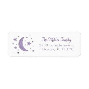 Stars Moon Lavender Baby Dusche