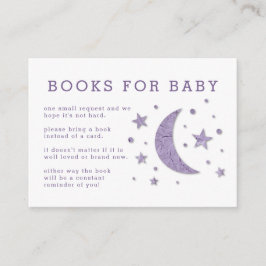 Stars Moon Lavender Baby Showcard Reservierungskar Begleitkarte