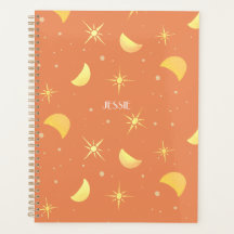 Stars & Moons - Poche Fuzzy Nom personnalisé/Plani