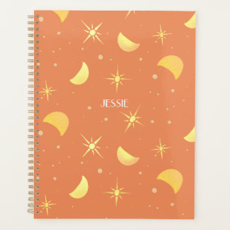 Stars & Moons - Poche Fuzzy Nom personnalisé/Plani