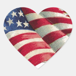 Stars N Streifen Herz-Aufkleber