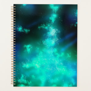 Stars Night Sky Mitternacht Emerald Green Milky Wa Planer