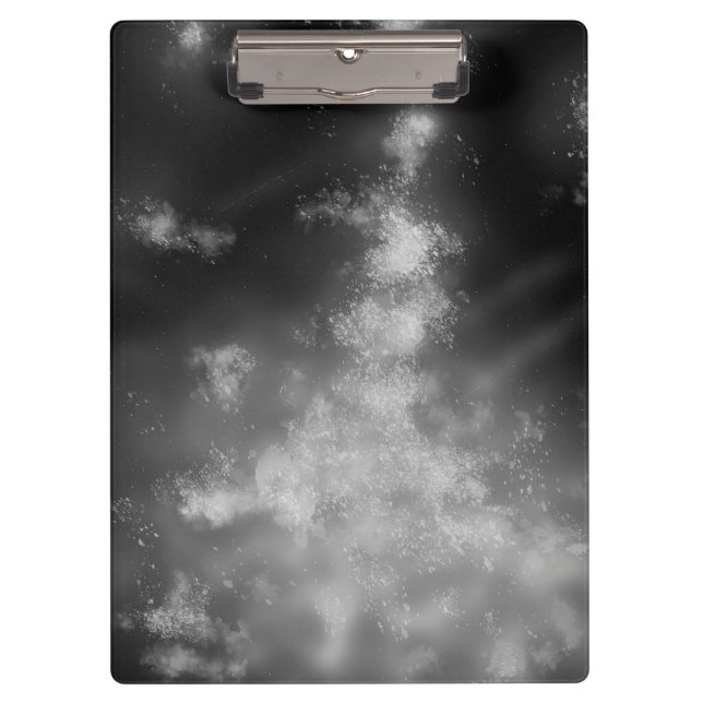 Stars Night Sky Mitternacht Gray Milky Way Klemmbrett (Vorderseite)