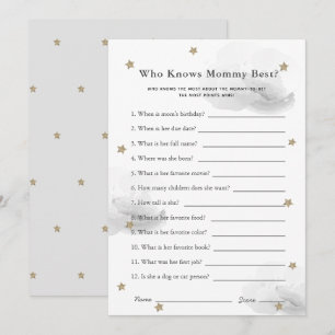 Stars & Nuages Qui Connaît Maman Douche Gray Carte