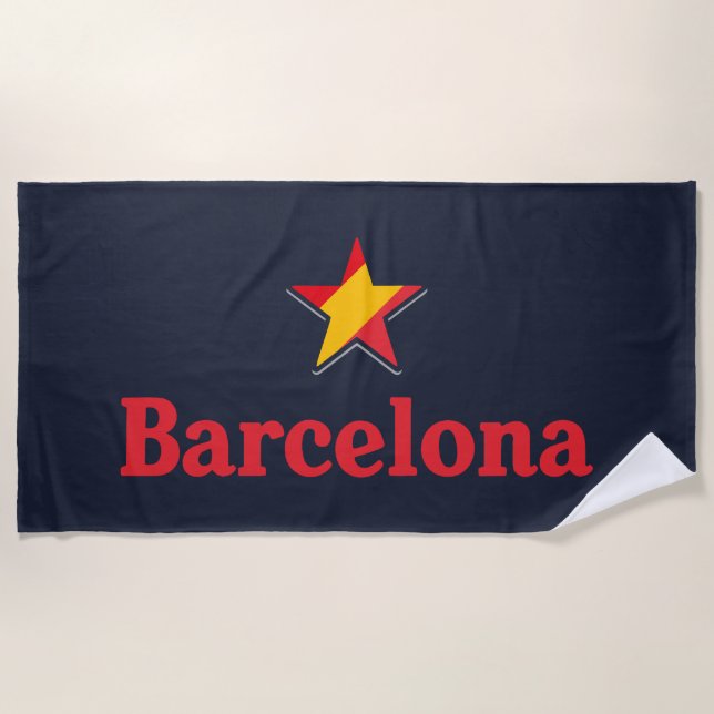 Stars of Spain – Barcelona Strandtuch (Vorderseite)