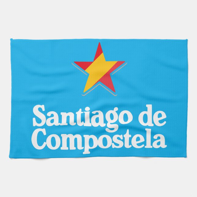 Stars of Spain – Santiago de Compostela Geschirrtuch (Horizontal)