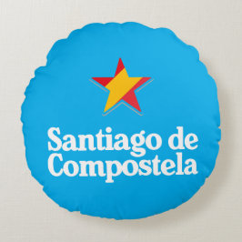 Stars of Spain – Santiago de Compostela Rundes Kissen