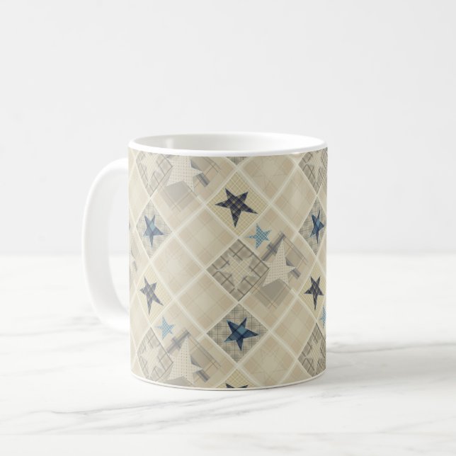 Stars, Patchwork Kaffeetasse (Vorderseite Links)