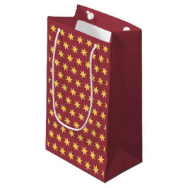Stars Pattern Trending Colors Maroon Gold Kleine Geschenktüte